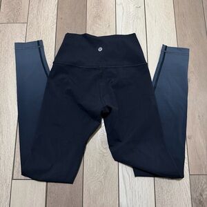 lululemon athletica Dual-Tone Black and Navy Leggings